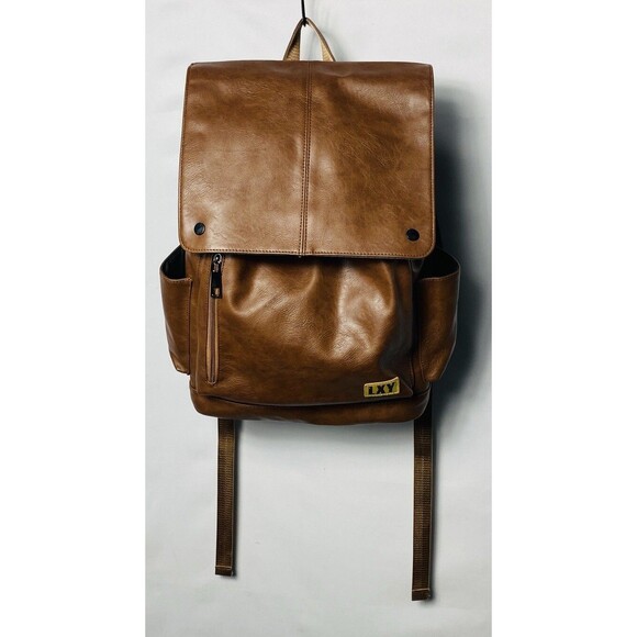 LXY Vegan Leather Laptop backpack, Vintage, USB charging port, Multiple pockets - Picture 2 of 9